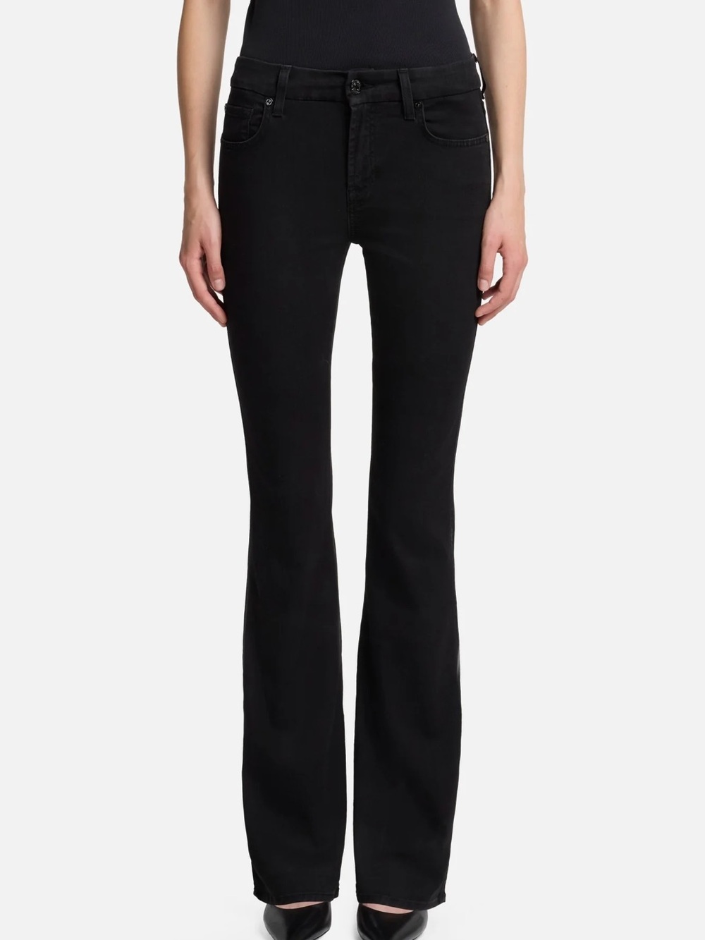 7 For All Mankind Black Bootcut Jeans